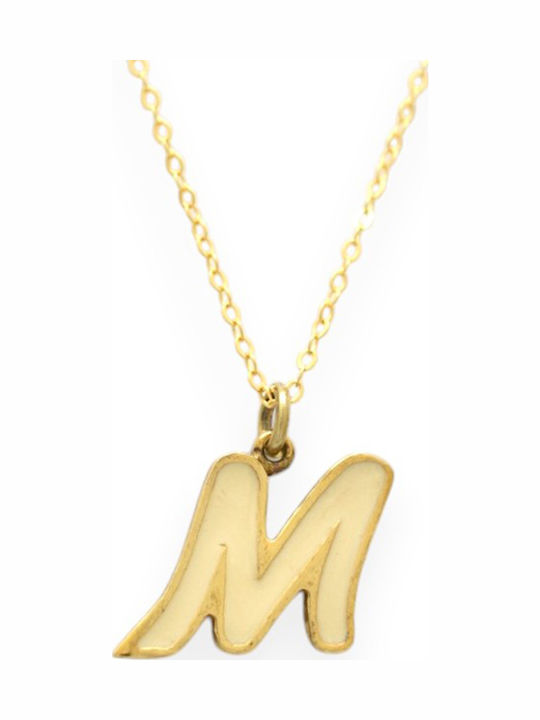 Goldjewels Charm Monogramm "Μ" aus Vergoldet Silber