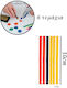 Set Silicone Rods 11mm 10cm Herran 882665 Red Yellow Blue 6pcs
