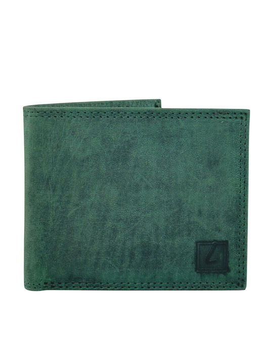 Leather Men's Wallet Classic with RFID Green