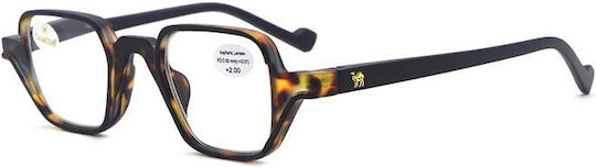 Sales Pharma Lesebrille +3.50 in Braun Farbe