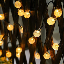 LED-Lichterkette Blasendesign 50 Glühbirnen 935 cm Solarbetrieben Warmweißes Licht