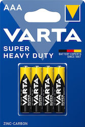 Varta Super Heavy Duty Цинкови батерии Цинк AAA 1.5V 4бр