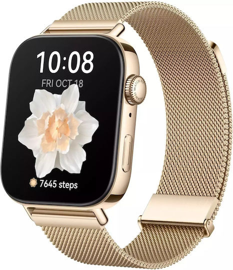 Huawei Watch Fit 3 Aluminium 43mm Wasserdicht mit Pulsmesser (Elegant Gold)