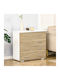 Wooden Chest of Drawers with 4 Drawers White and Oak 76x35x72cm