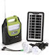 Sistem de Iluminat Solar + Încărcare Difuzor USB SD MP3 Player Radio FM Panou Solar Baterie Lanternă + Lampă 3 Becuri LED