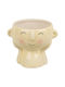 Out of the Blue Vază Decorativă Din Sticlă Happy Faces Galbenă 10.5xÎl11cm