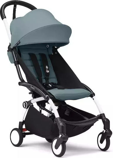 Stokke YOYO³ Baby Stroller Suitable from 6+ Months Frame Colour White / pack Aqua 6.2kg