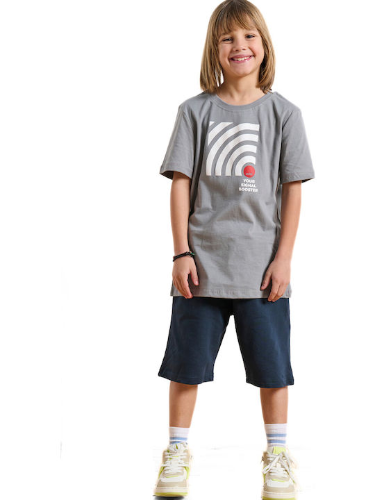 BodyTalk Set Pentru Copii Cu Pantaloni Scurți Steel 2 Bucăți