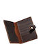 Genuine Leather Passport Holder Card Case Vintage Dark Coffee
