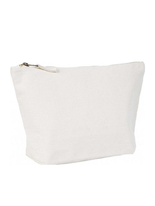 Ubag Elona Pouch Bag Zipper 100% Brushed Cotton 400grs 28.5x18x8.5cm Natural