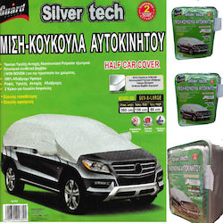 Guard Silver Tech Ημικουκούλα Αυτοκινήτου 290x156x60cm Αδιάβροχη Large για Hatchback / Coupe που Στερεώνεται με Ιμάντες