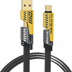 Cablu de Încărcare Multi 4în1 Super Rapid Pd 27w Usb 65w 1.2 Metri Negru Abyz Cablu de Încărcare Multi 4în1 Super Rapid Pd 27w Usb 65w 1.2 Metri Negru Abyz