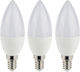 Wellio LED-Lampen 5.5W für Fassung E14 und Form C37 Kühles Weiß 440lm 3Stück