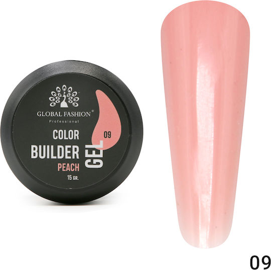 Global Fashion Builder Gel Νυχιών 09 Peach 15gr