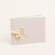 Beige Gold Lurex Guest Book 20.5 X 27.5 Cm 333929 Ntampoudis Ntm-333929