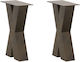 vidaXL Metallic Furniture Leg 2 Pieces Suitable for Table / Coffee Table / Office 28x42x42cm Brown