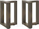 vidaXL Metallic Furniture Leg 2 Pieces Suitable...