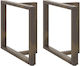 vidaXL Metallic Furniture Leg 2 Pieces Suitable...