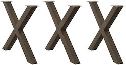vidaXL Metallisches Möbelbein 3 Stück Für Tisch...