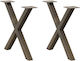 vidaXL Металик Крак На Мебел 2 Бройки Подходящ За Маса / Малка Маса / Офис 60x42x42см Кафяв