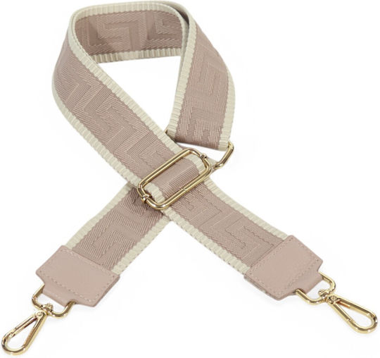 Adjustable Bag Strap Leather Details Nude G