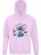 Kinder-Sweatshirt mit Kapuze und Taschen Creamy Pink Stitch ft Harry Potter, Stitch Magic Wizard