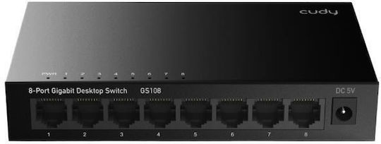 Cudy GS108 v4 Unverwaltet L2 Switch mit 8 Ports Gigabit (1Gbps) Ethernet
