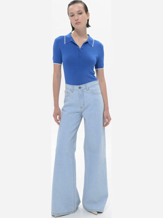Γυναικείο Jean Παντελόνι σε Κανονική Εφαρμογή Light Blue