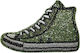 Iron-On Patch All Star Shoes Glitter Khaki Size 6.5cm X 4cm 1pc