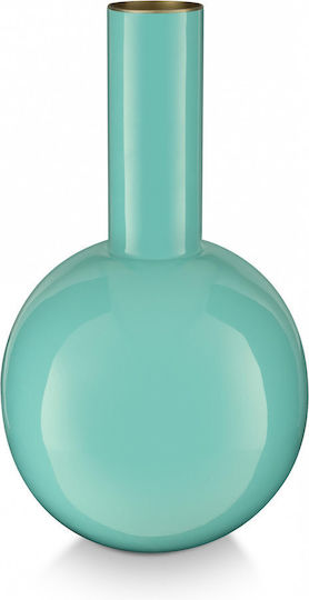 Pip Studio Metal Vase Blue 15cm X 26cm