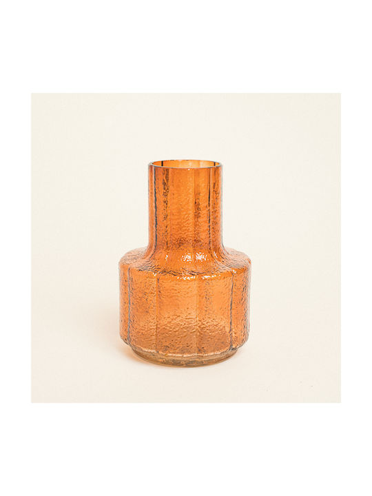 Стъклена ваза Beauty Home 13.5см X 19см Теракота