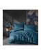 L'Εssentiel Maison Duvet Cover Set Cotton Satin Double with 2 Pillowcases 200x220 Blue