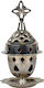 Nickel-Plated Carved Vigil Lamp