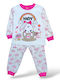Babydom Kinder Schlafanzug Winterlich Ecru, Fuchsia