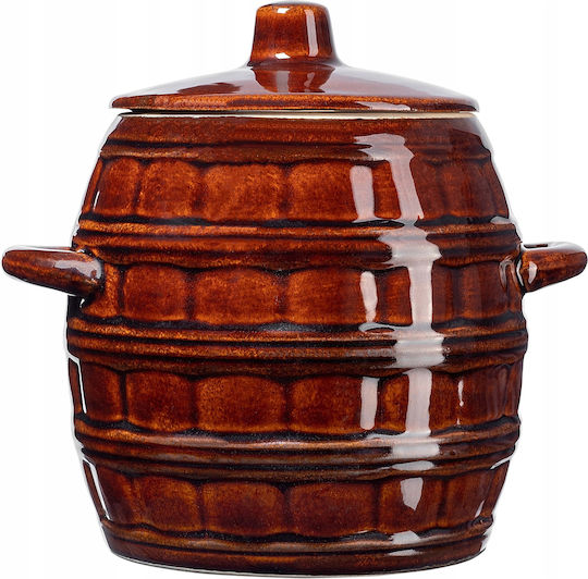 Kadax Vază Utilizare Generală Cu Capac Ceramică Maro 3200ml