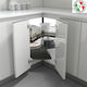 3/4 Corner Cabinet Carousel Φ82 Inoxa Ardesia 828be Anthracite