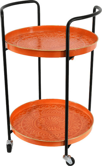 Round Metal Side Table Orange M42xL42xH41cm