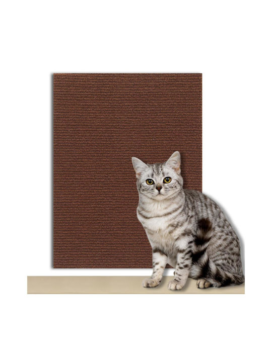 Animal Self-adhesive Wallpaper for Cat Scratches Scratching Post Brown 60x100cm