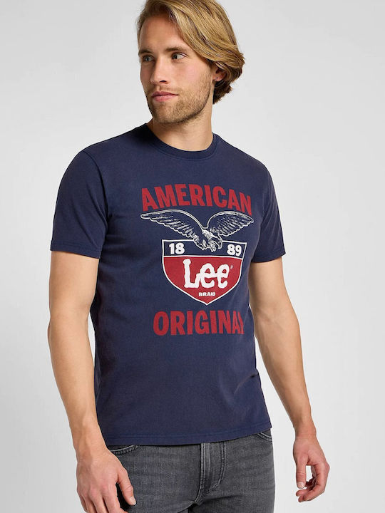 Lee Frontier T-shirt Navy Μπλε