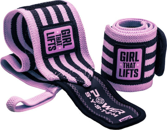Power System Wrist Wraps Girl That Lifts Pink