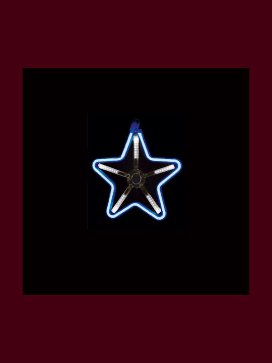 Redled Plastic Illuminated Christmas Decorative Star 30x30cm Blue