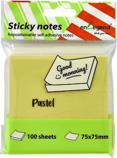 Notițe Adezive Enlegend Galbene 75x75mm 100 foi