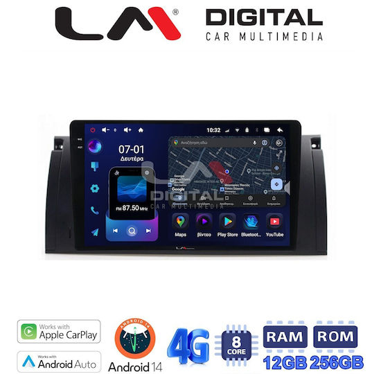 Car Audio System for BMW Series 5 (E39) / Series 7 (E38) / X5 (E53) 1998 2003 (Bluetooth/USB/WiFi/GPS/Apple-Carplay/Android-Auto)