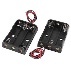Пластмасов държач за батерии 3xAAA 3 x 1.5V Пластмасов държач за батерии 3xAAA 3 x 1.5V