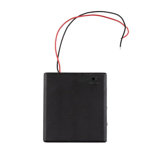 4xAAA Kunststoff-Batteriehalter 4 x 1,2V Abdeckung Schalter