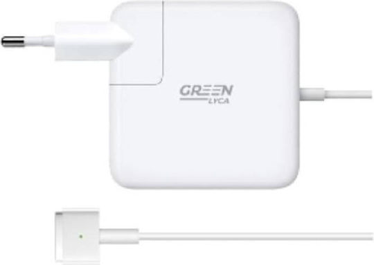 Green Lyca Φορτιστής Laptop 85W 20V 4.25A για Apple με Αποσπώμενο Καλώδιο Τροφοδοσίας