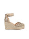 Damenplattformen im Espadrilles-Stil Beige