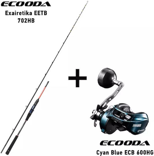 Ecooda Καλάμι Ψαρέματος για Tai Rubber / Slow Jigging 2.13m με Μηχανισμό 40-150gr