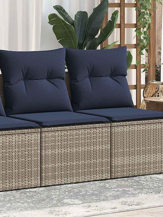 Two-Seater Outdoor Rattan Sofa with Cushions 55...