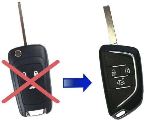Opel Foldable Car Key Shell with Blade with 3 Buttons Llama for Opel